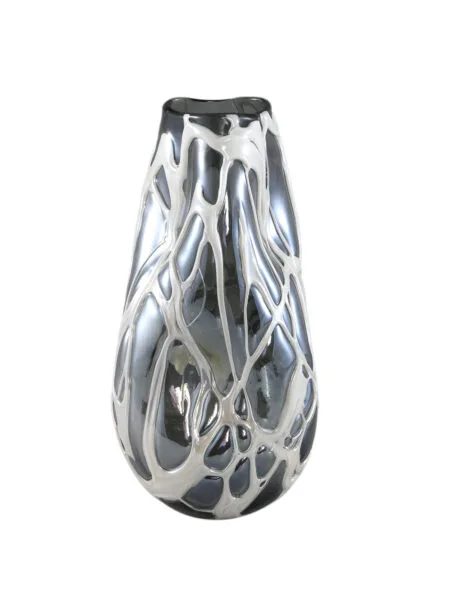 Conck Grey solid glass vaas white 16x16x36 cm