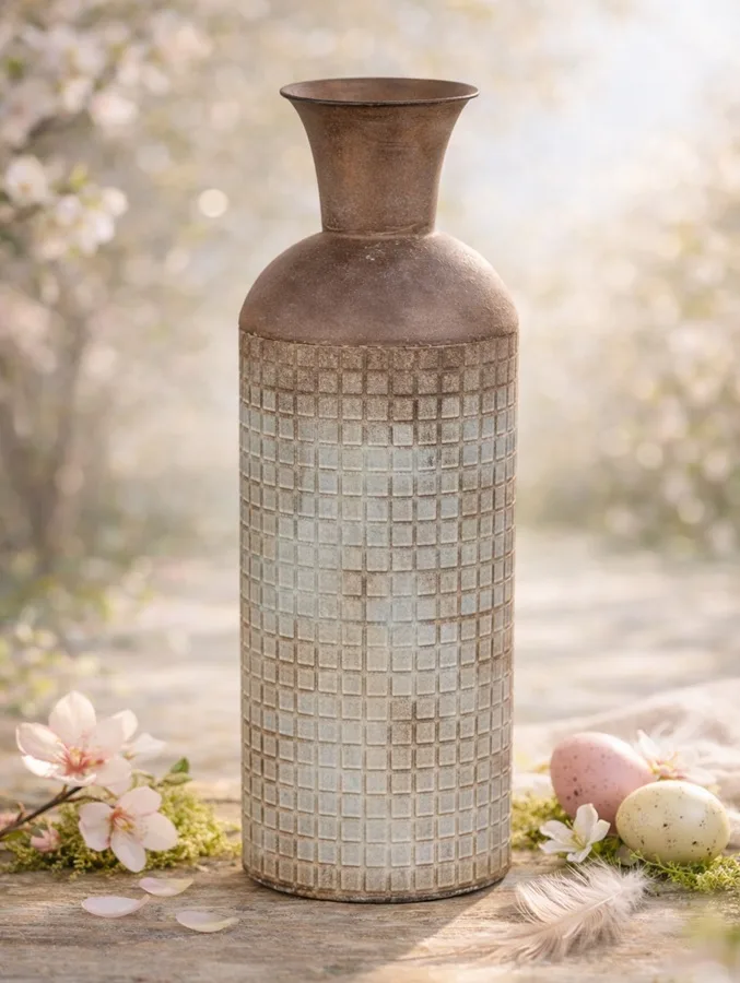 Kari vaas brons 60×17 cm