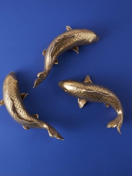 Gouden Karper Wanddecoratie 26x17x11 cm