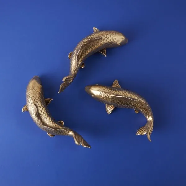 Gouden Karper Wanddecoratie 26x17x11 cm