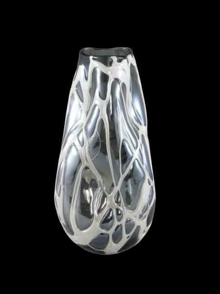 Conck Grey solid glass vaas white 16x16x36 cm