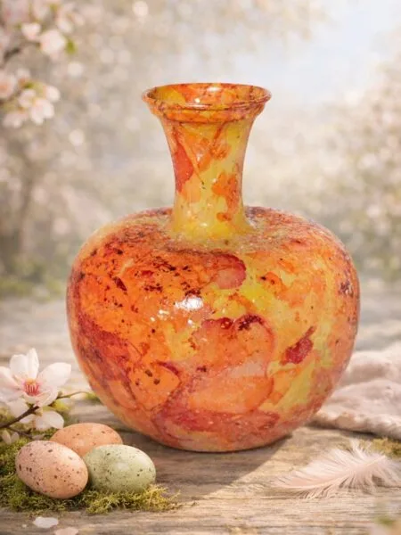 Vaas mosaic geel voorjaar