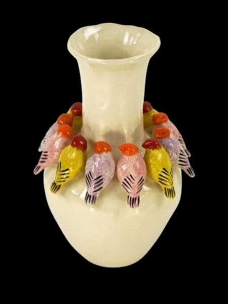 Vaas met vogels 28x28x41.5 cm