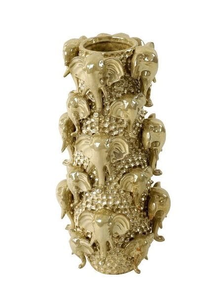 Vaas met olifanten 24x24x49 cm