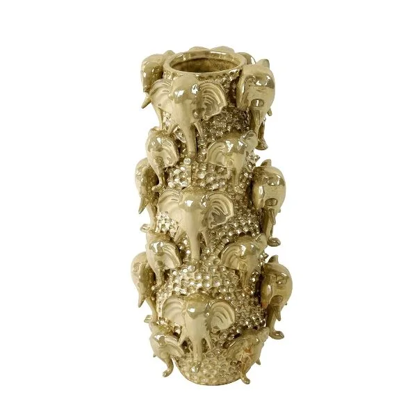 Vaas met olifanten 24x24x49 cm