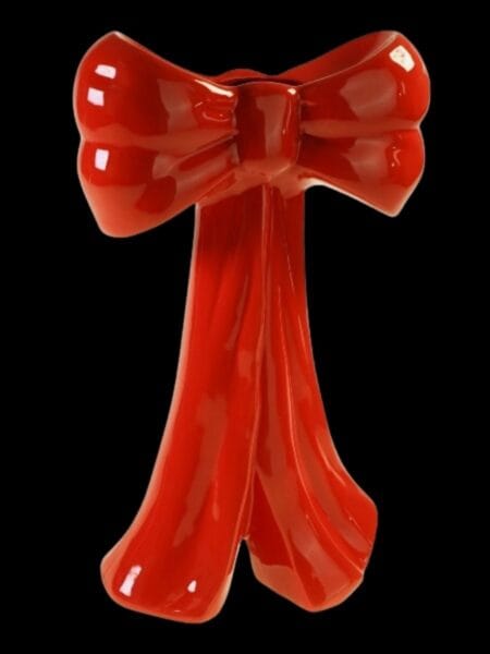 Vaas rode strik 23x13x37 cm