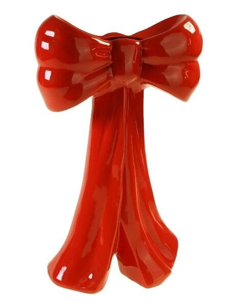 Vaas rode strik 23x13x37 cm