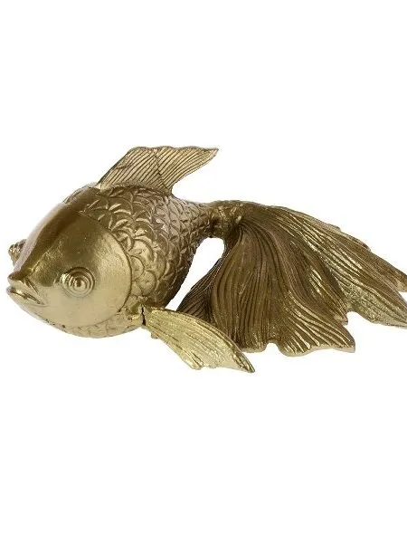 Goudvis wandddecoratie 26x17x11 cm