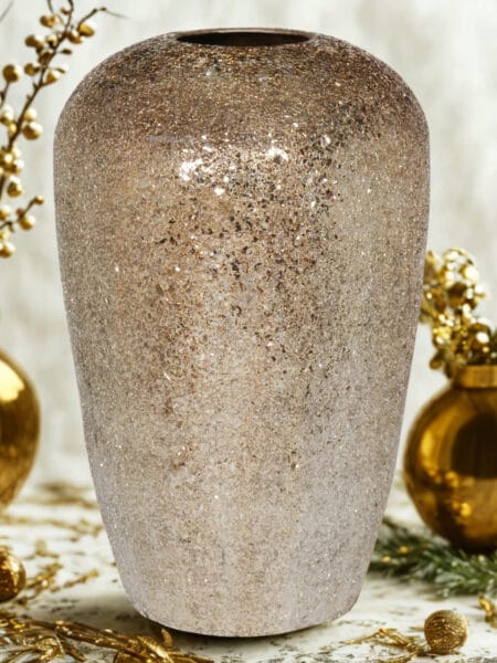 Vaas Champagne goud mosaic 32x32x49cm