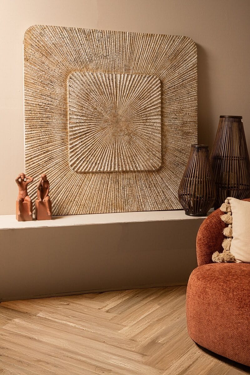 PTMD Wandbord Dishita Cream Square 120 x 120 cm