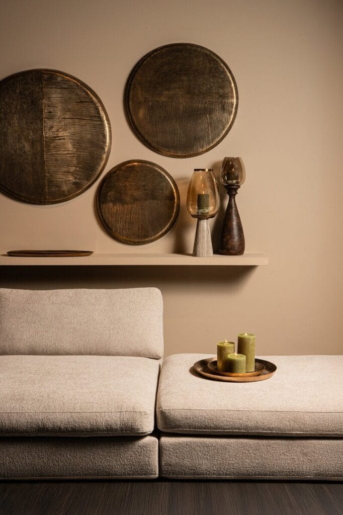 PTMD Wandbord Jowad Antique Gold 60,5x60,5 cm