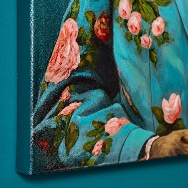 Schilderij Flower Jacket Rabbit 100x70 cm - Afbeelding 3