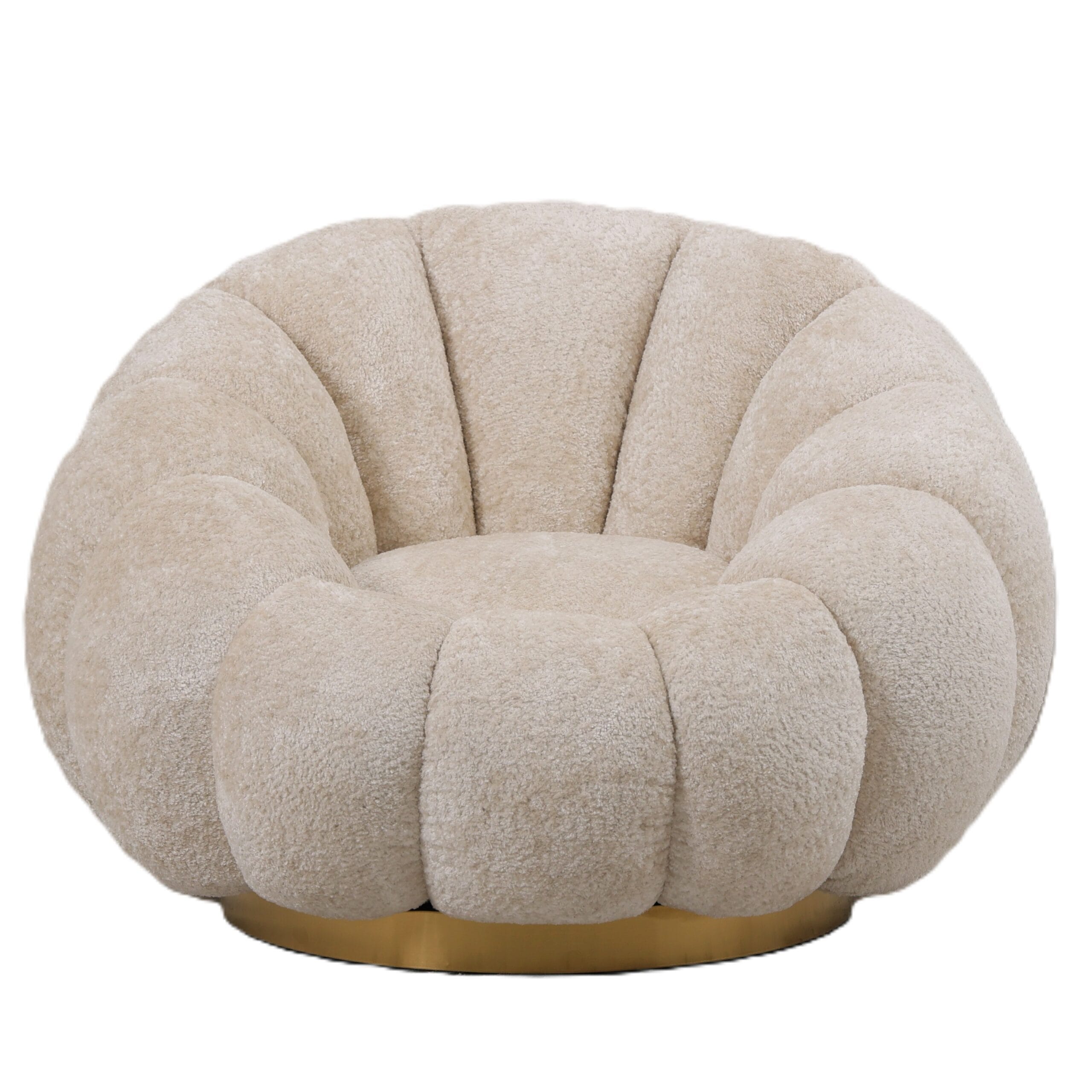PTMD Fauteuil Daisy Cream Euphoria 2 gold base
