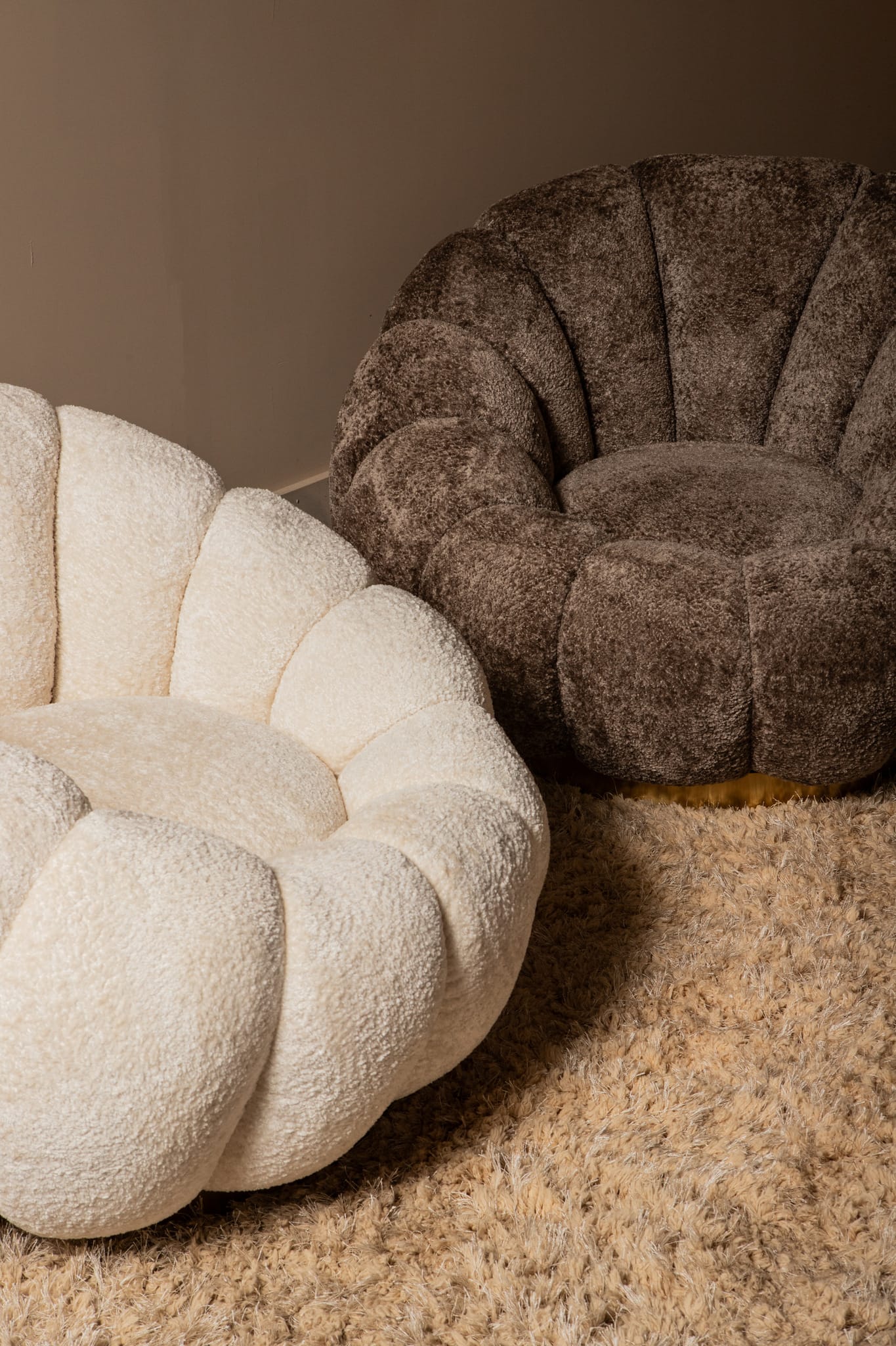 PTMD Fauteuil Daisy Cream Euphoria 2 gold base - Afbeelding 2