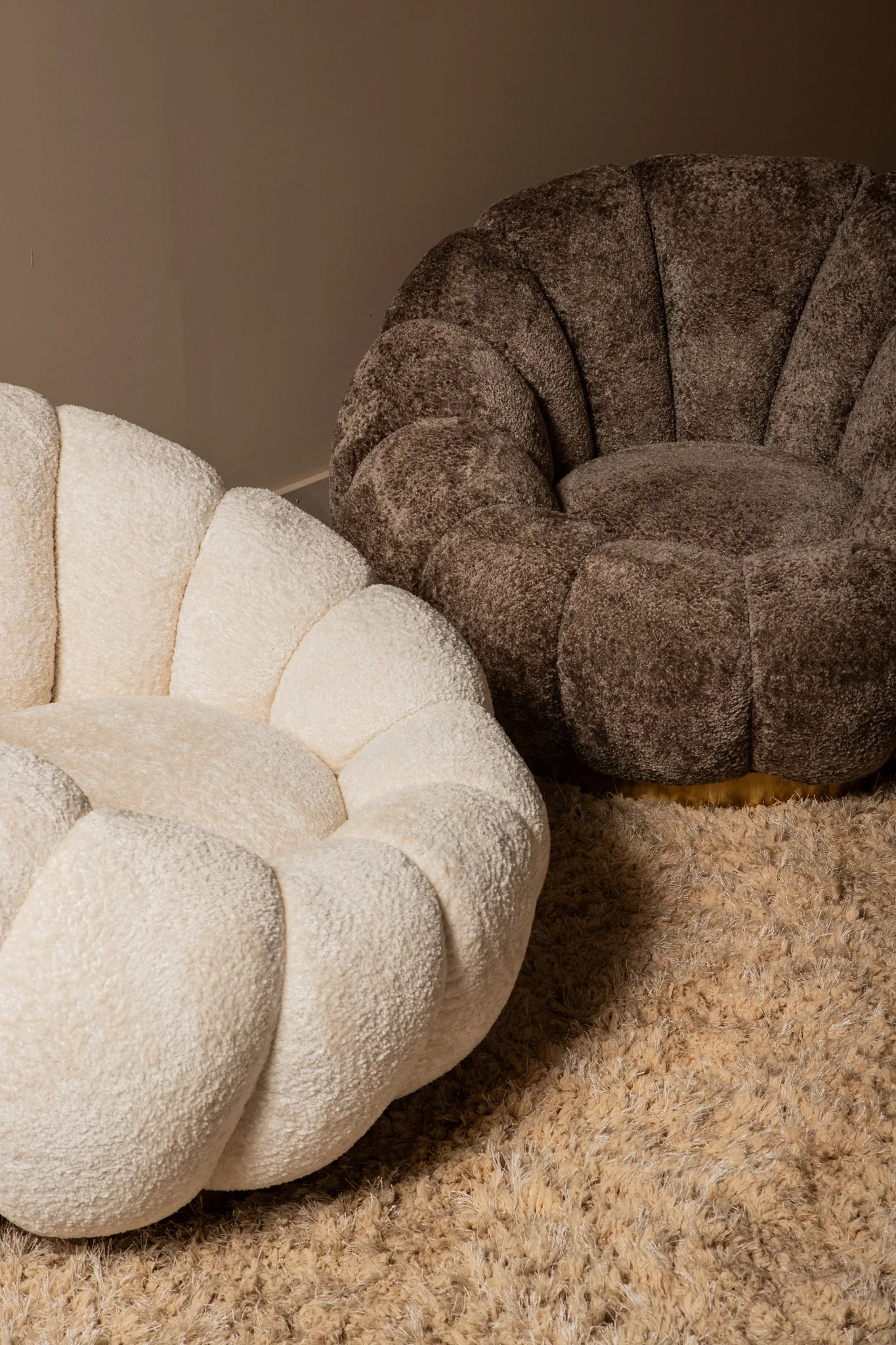 PTMD Fauteuil Daisy Cream Euphoria 2 gold base - Afbeelding 2