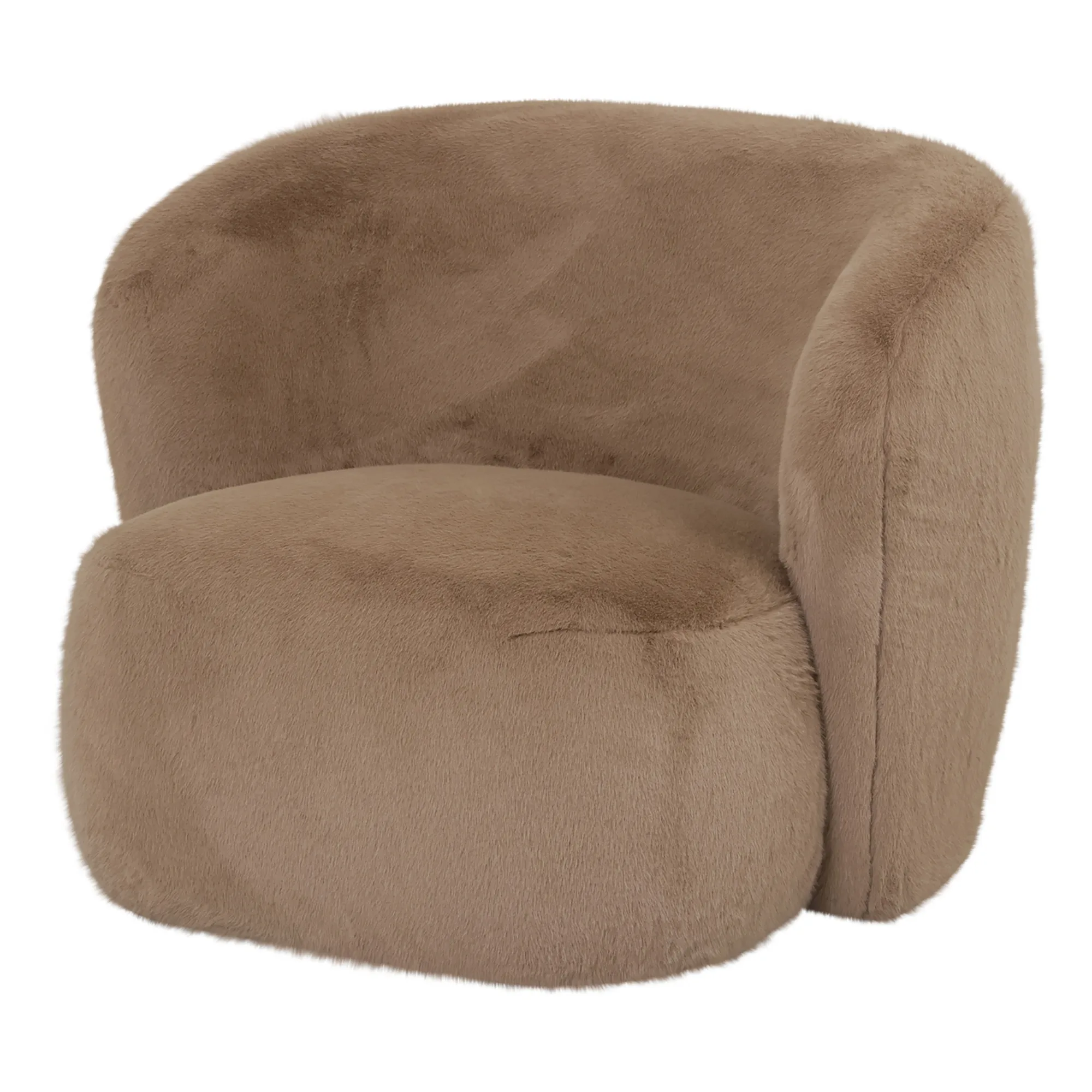 PTMD Fauteuil Aphrodite Fur Mocca - Afbeelding 2