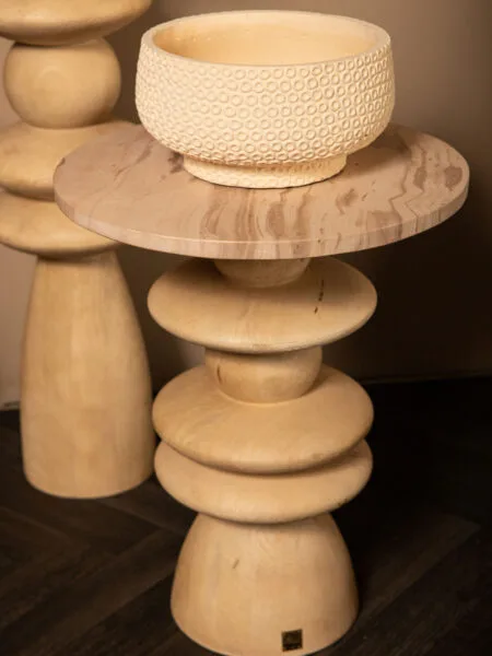 PTMD Callain Natural mango tafel rond 45 cm