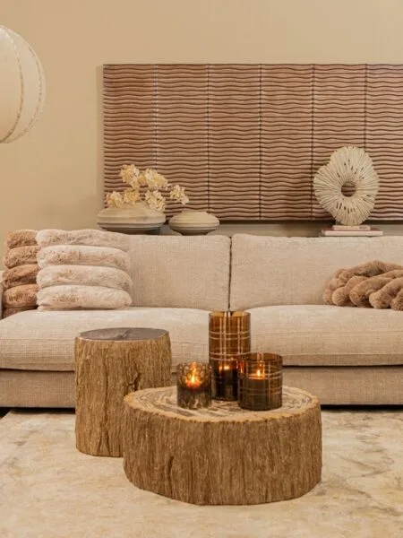 PTMD Natural petrified coffeetable fiberglass