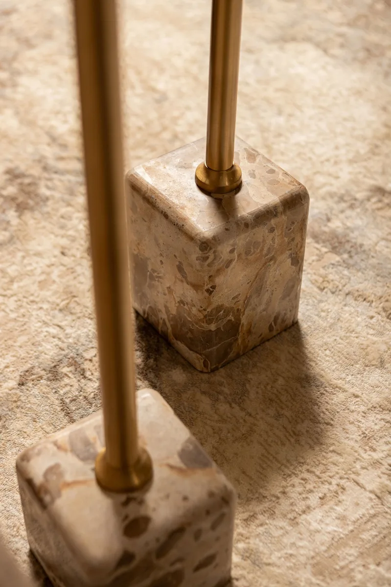 PTMD Ebe Beige Marble sidetable with round top low 36x36x55 cm - Afbeelding 3