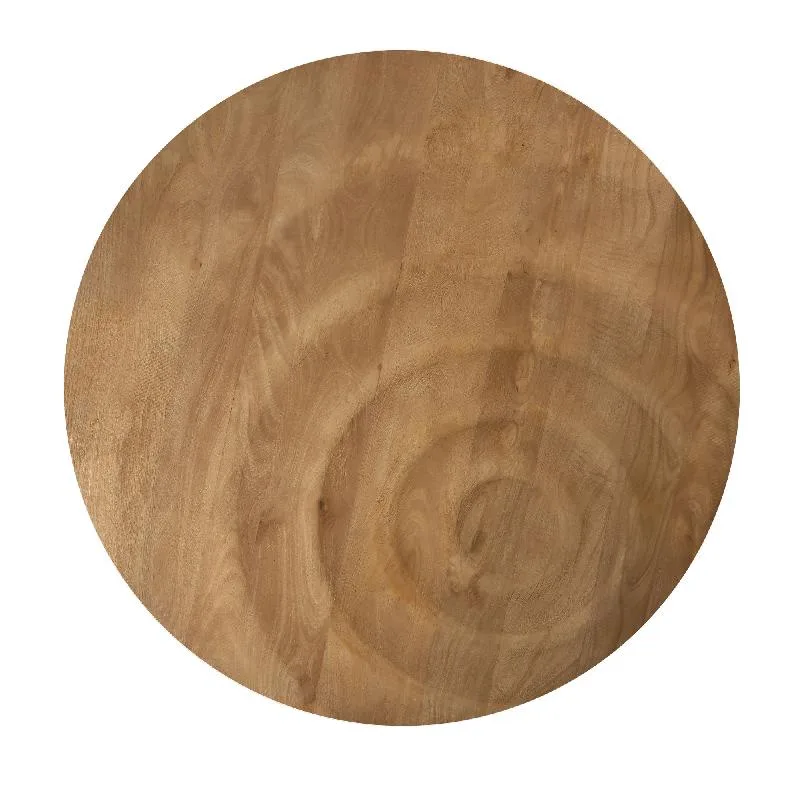 Mattin Natural mango wood circle wall panel rnd Large 120 cm - Afbeelding 2