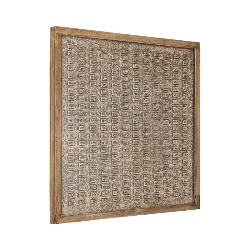 PTMD Sierre Bronze MDF framed wall panel with glass S 90x90x5 cm - Afbeelding 2
