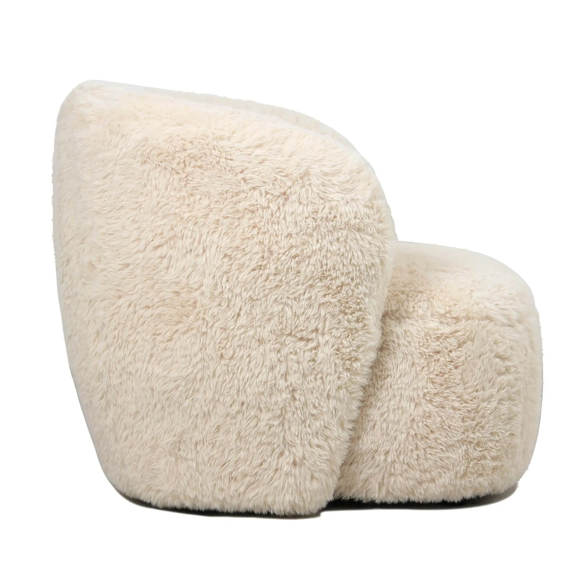 PTMD Fauteuil Aphrodite Fur Beige - Afbeelding 3