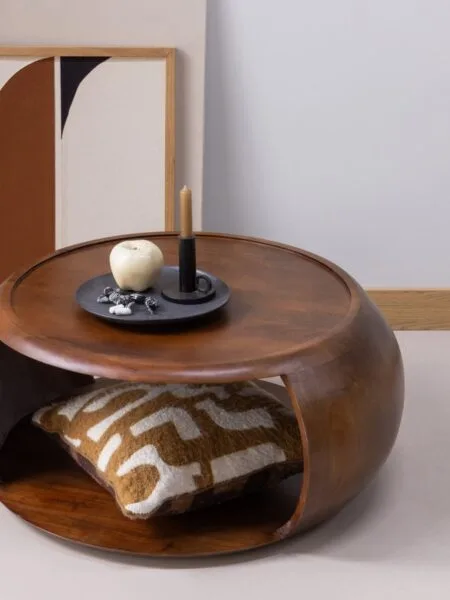 Woood Cole Salontafel Mangohout bruin 36x72x72 cm