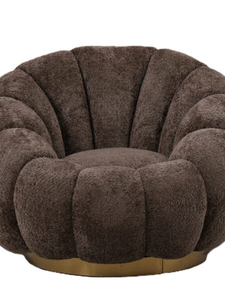PTMD Fauteuil Daisy Brown Euphoria 6 gold base
