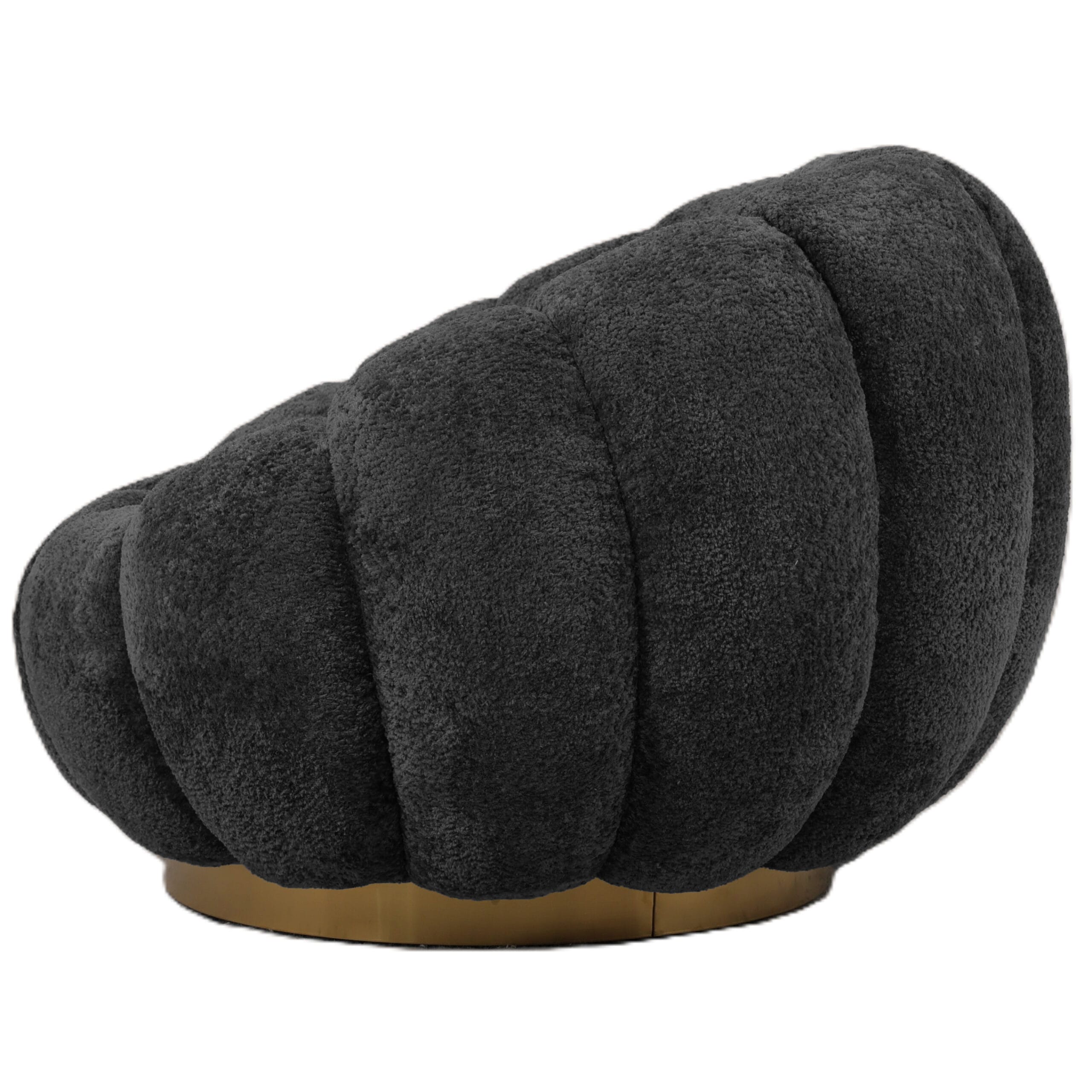 PTMD Fauteuil Daisy Antraciet Euphoria 21 gold base - Afbeelding 2