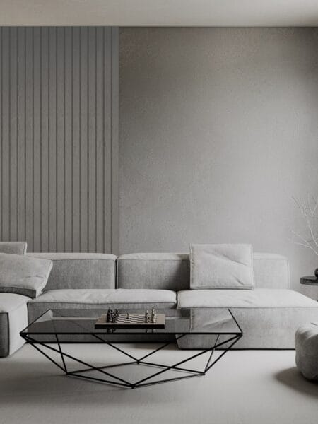 Lamelio kunststof wandpanelen Roca Stormy Grey