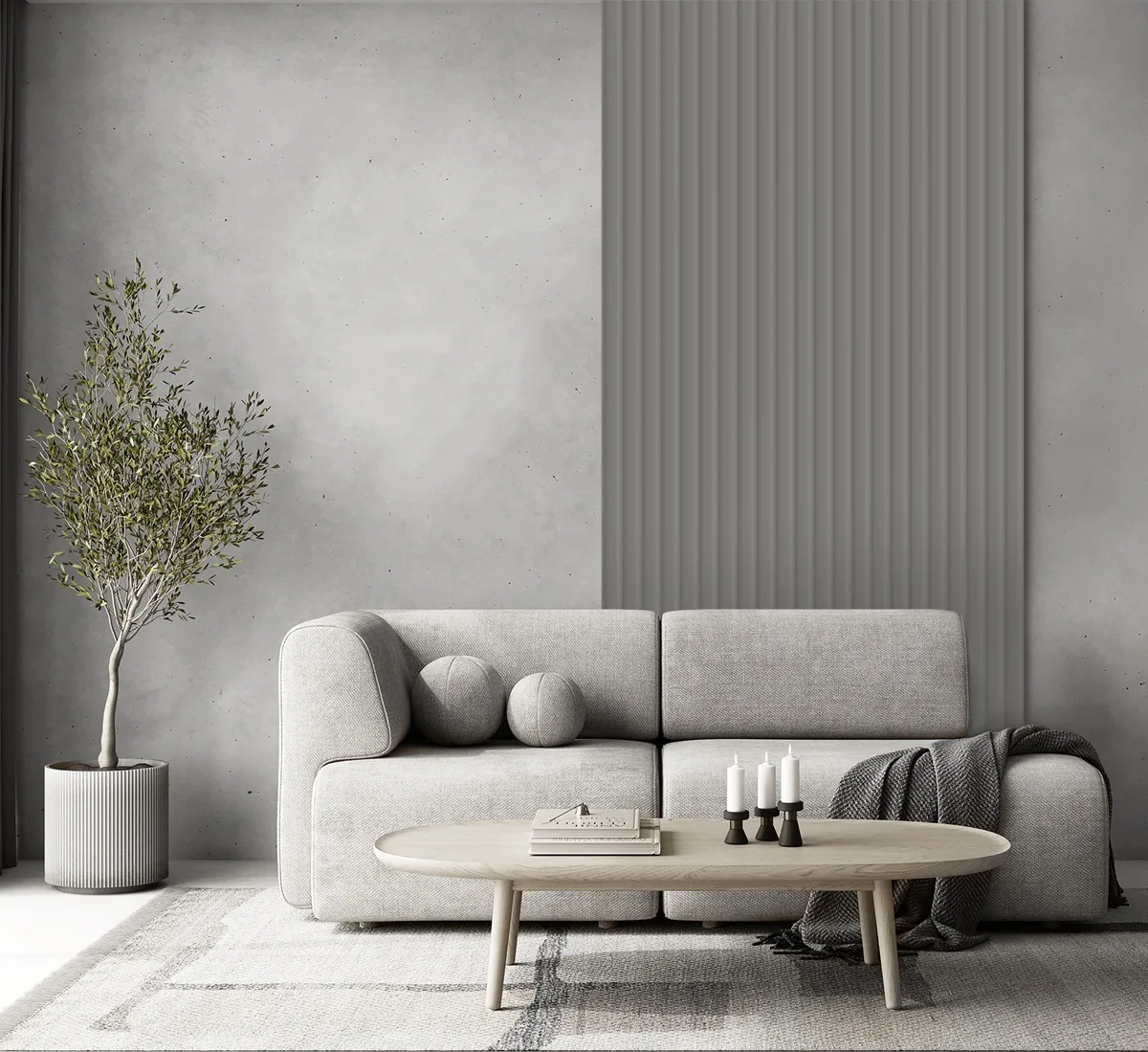 Lamelio kunststof wandpanelen Velutto Misty Grey
