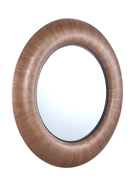 PTMD Gezzy Natural wooden veneer mirror rond 110 cm