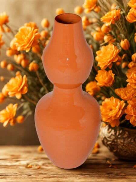 Vaas Oranje Enamel 20x20x46 cm