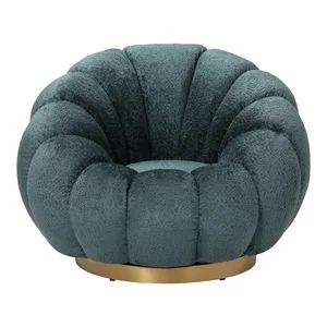 PTMD Fauteuil Daisy Petrol Euphoria 13 gold base