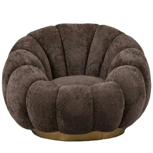 Daisy fauteuil Antelope Euphoria 6 gold base voorkant