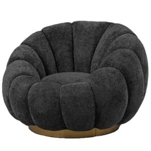 Daisy fauteuil Anthracite Euphoria 21 gold base