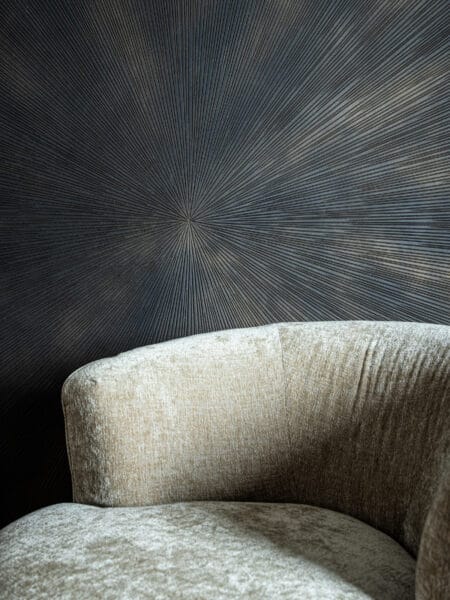 PTMD Wandbord Zapp geribbeld rond wandpaneel black rond 120 cm