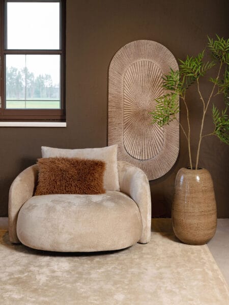 PTMD Wandbord Dishita Cream Ovaal 80x160 cm