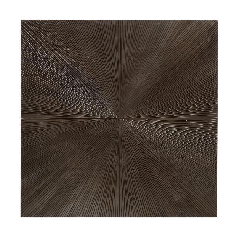 PTMD Wandbord Zapp brown ribbed wallpanel square 90x90 cm
