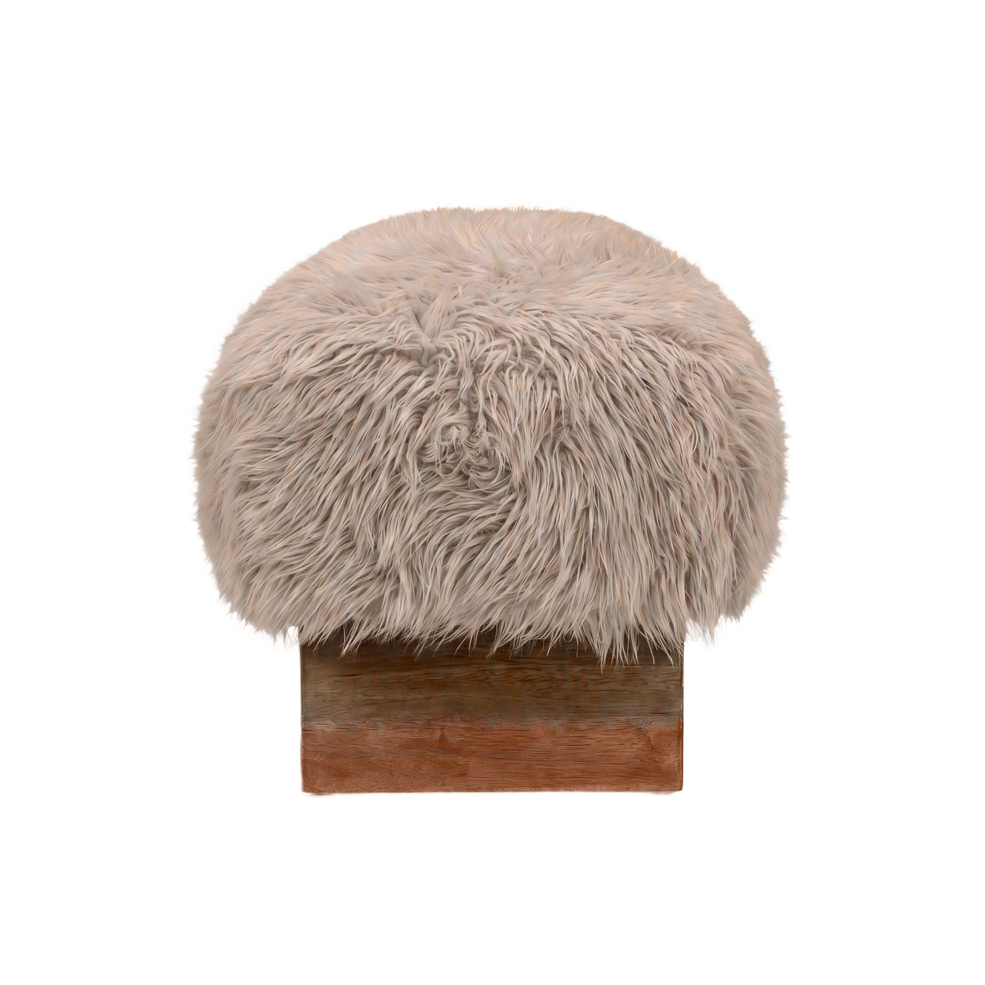 PTMD Hair Brown Fabric Bench small - Afbeelding 3
