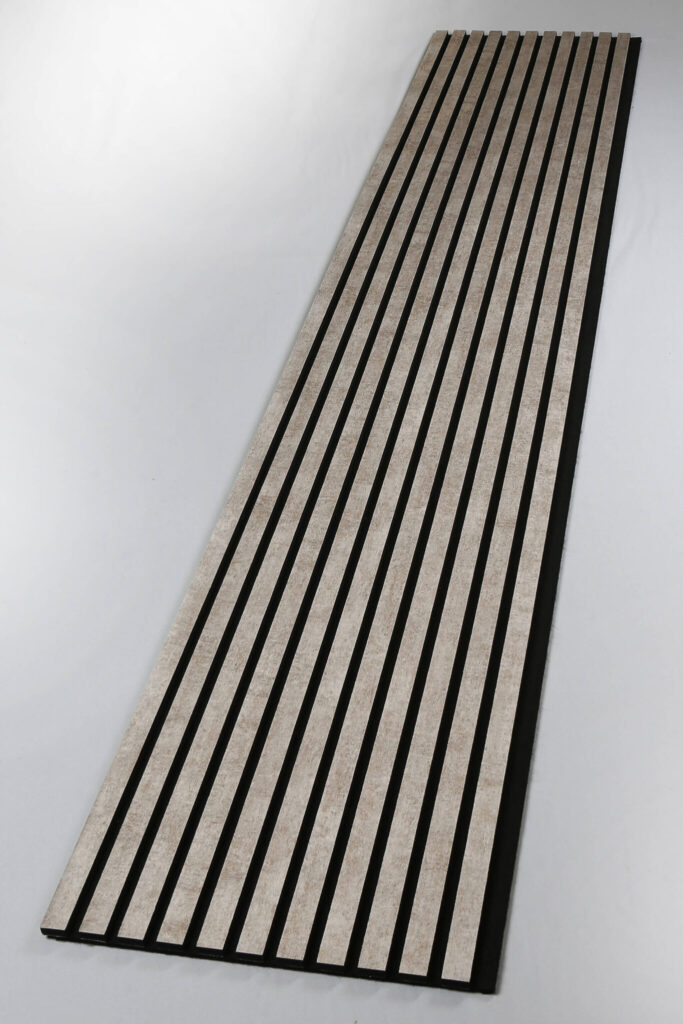 Akoestisch wandpaneel Velours Beige 280x50 cm - Afbeelding 3