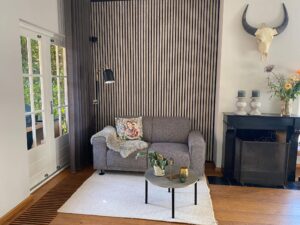Akoestisch wandpaneel Velours Beige 280x50 cm - Afbeelding 4
