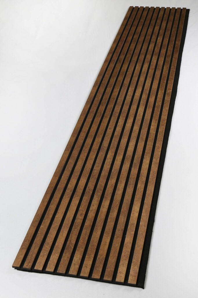 Akoestisch wandpaneel Velours Cognac 280x50 cm - Afbeelding 2