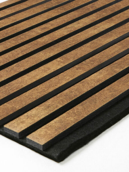 Akoestisch wandpaneel Velours Cognac 280x50 cm