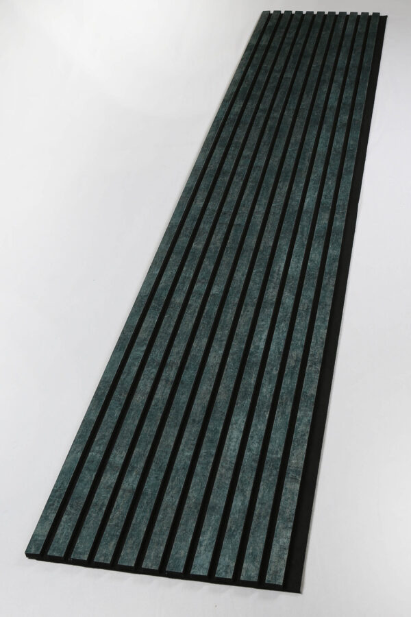 Akoestisch wandpaneel Velours Petrol 280x50 cm - Afbeelding 3