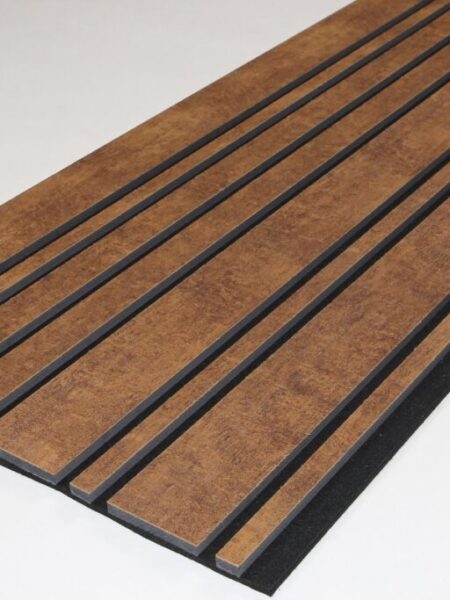 Akoestisch wandpaneel Vario Velours Cognac 280x50 cm