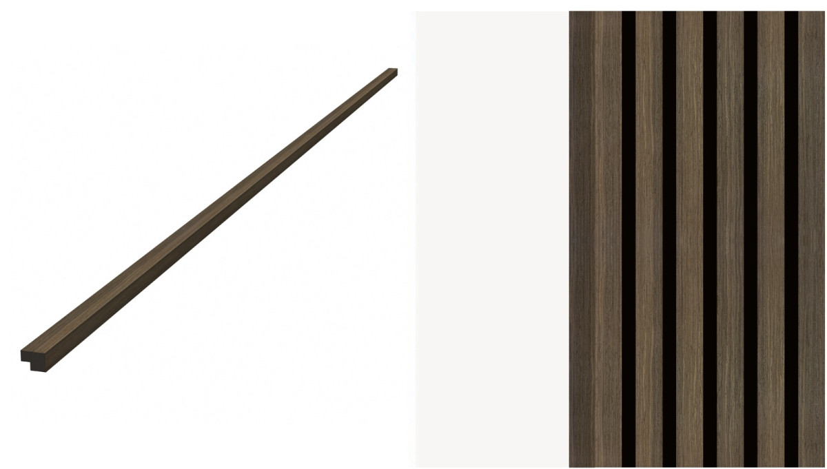 Akoestisch Wandpaneel Eiken Gerookt 260x60 cm - Afbeelding 6