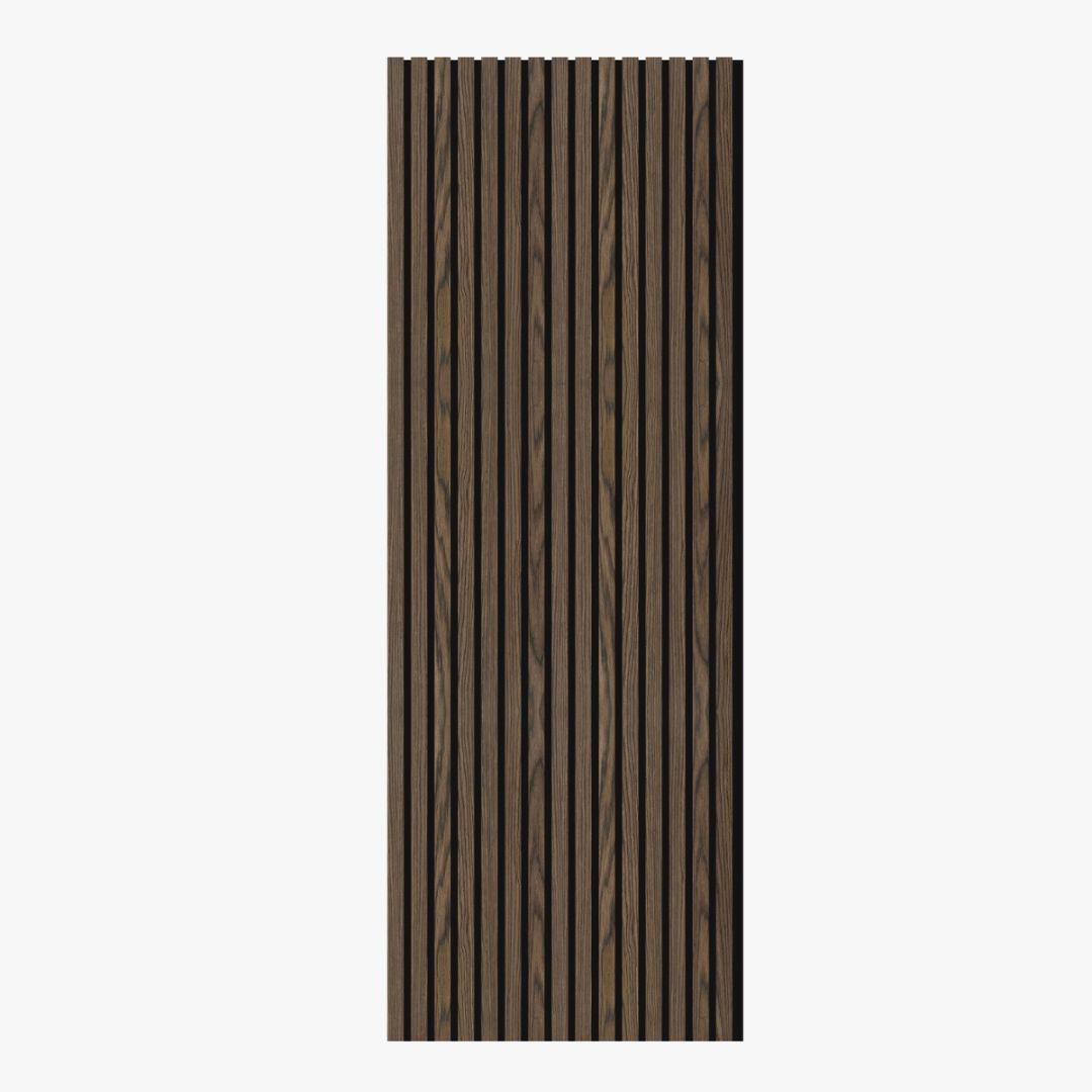 Akoestisch Wandpaneel Walnoot gerookt 260x60 cm